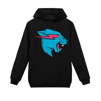

Mr Beast Lightning Cat Children Boys Hoodies T shirts Esports Leopard head Print Kids Girls sweatshirts long sleeve tops GORMITI