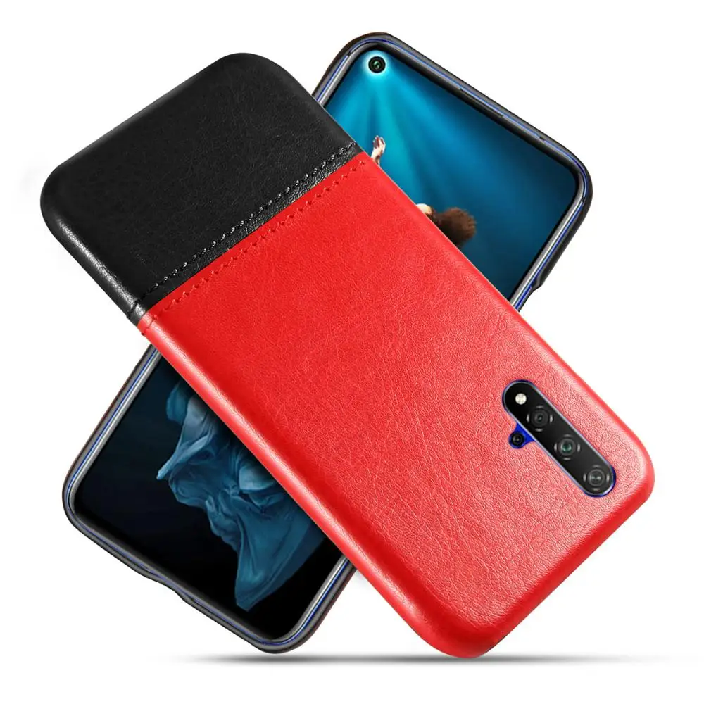 Luxury Stitching PU Leather Slim Phone cases for Huawei Honor X10 9A 9X 9 10 lite 10i 20 pro Antiskid Anti-fall Back Cover Coque | Мобильные