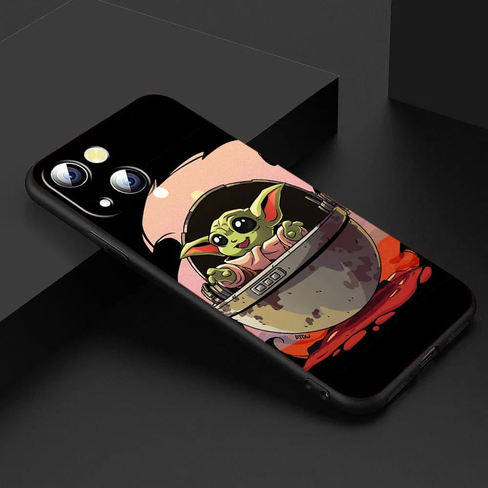 13 pro cases Yoda Baby Cute Star Wars For Apple iPhone 13 12 11 Pro Max Mini XS Max X XR 6S 6 7 8 Plus 5S SE2020 Soft Black Phone Case iphone 13 pro wallet case