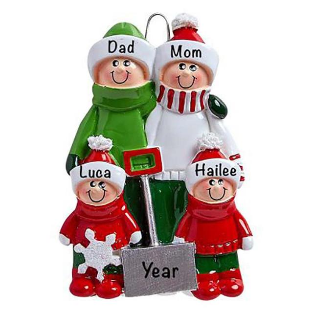 Christmas Tree Pendant DIY Name Smiling Christmas Ornaments PVC Personalized Family Pendant New Year Christmas Decoration