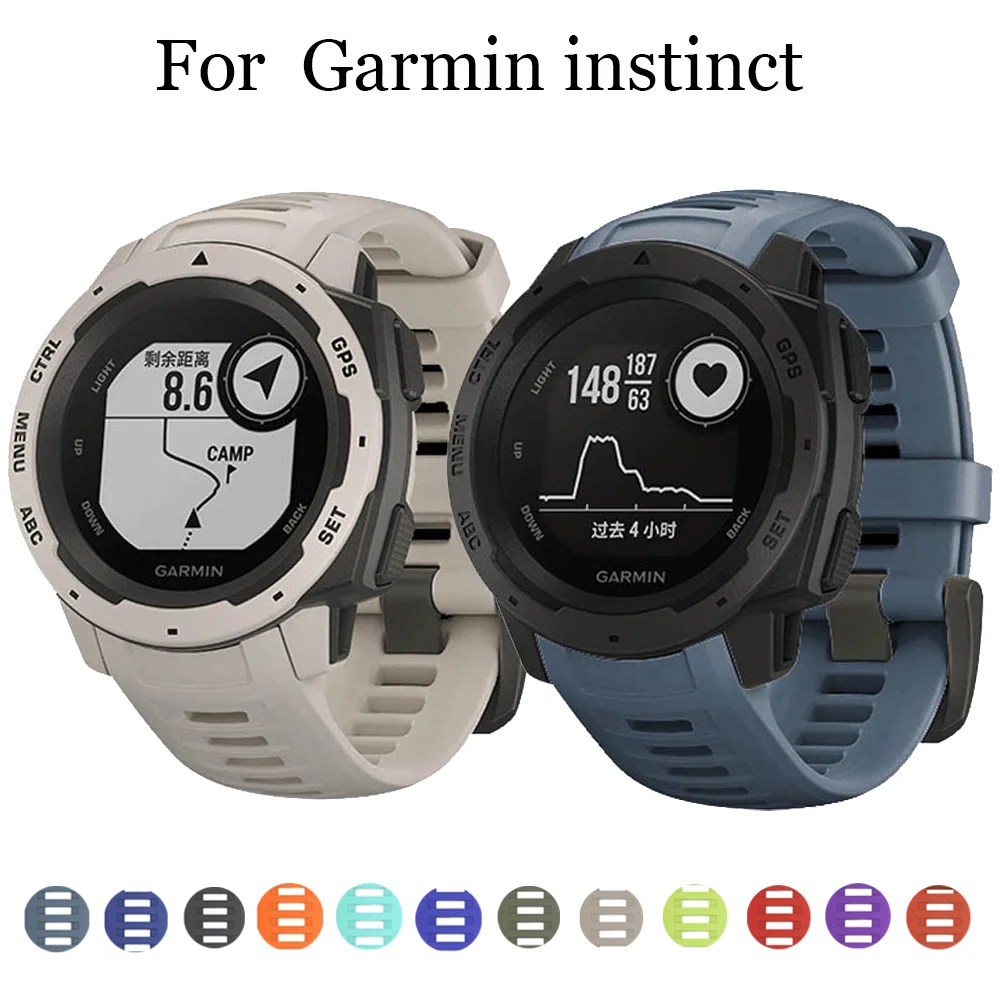 Ремешок силиконовый для смарт-часов Garmin Instinct спортивный сменный Браслет