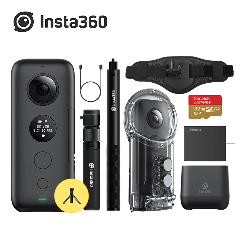 Insta360 ONE X camera 5 7 K видео 18 МП управление Фото время и перспектива правка на лету