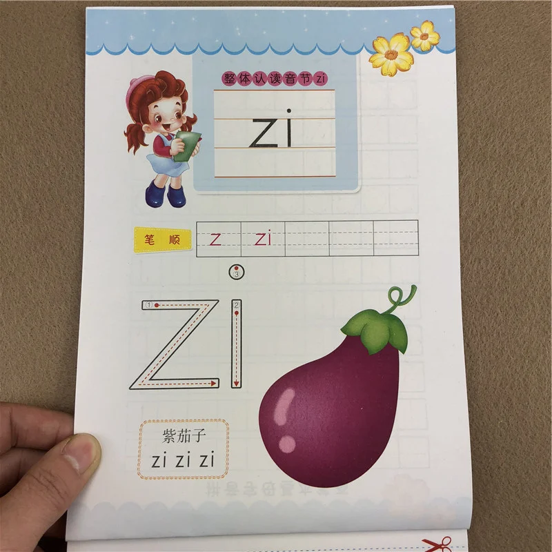 Livros de Escrita Livro de Rastreamento Copybook para Caligrafia Livro para Crianças Anos de Idade Pinyin Bebê Aprender Chinês Crianças 3-6 3 33 High Quality Material escolar e de escritório