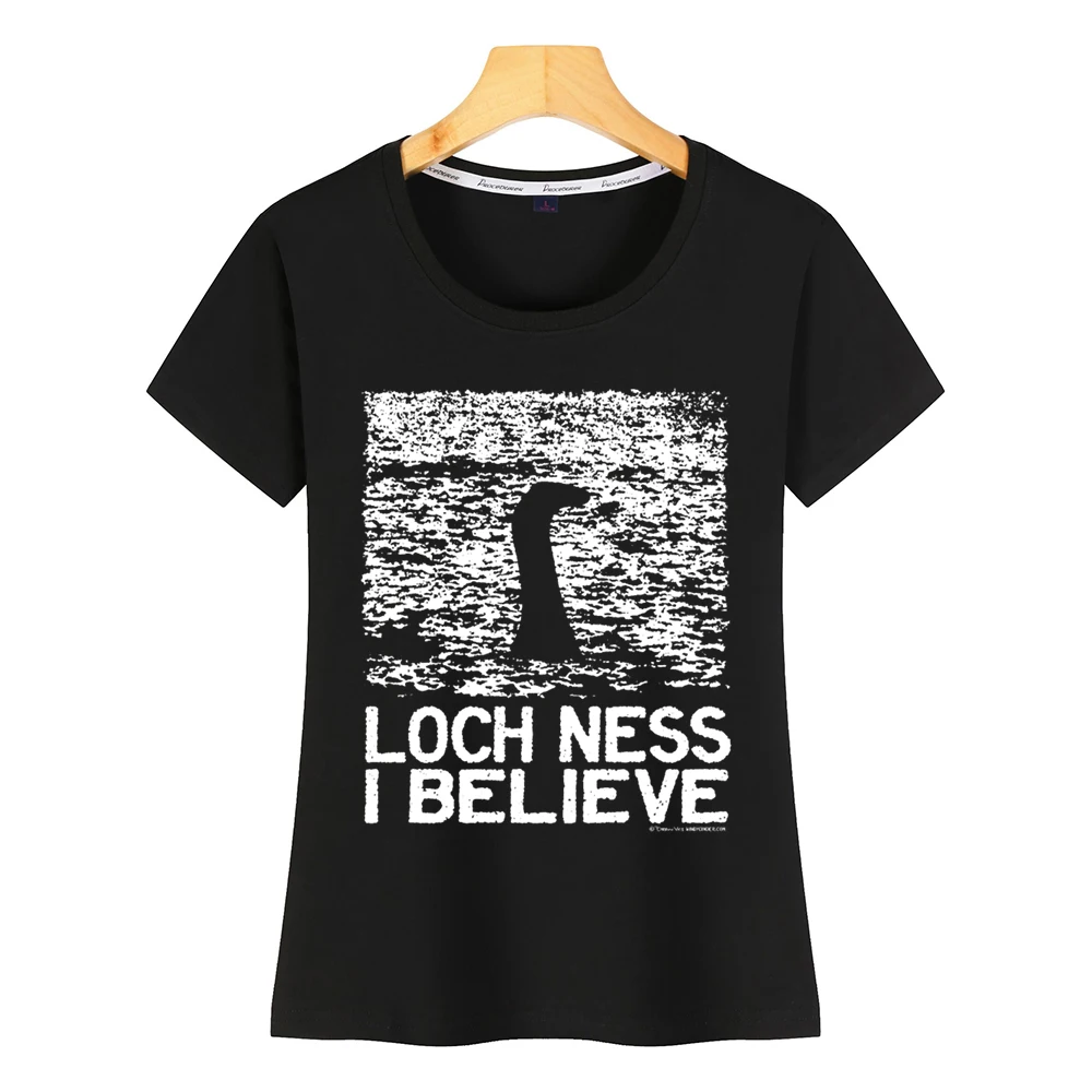 Топы Футболка женская Loch Ness I Believe Vogue винтажная женская рубашка на заказ