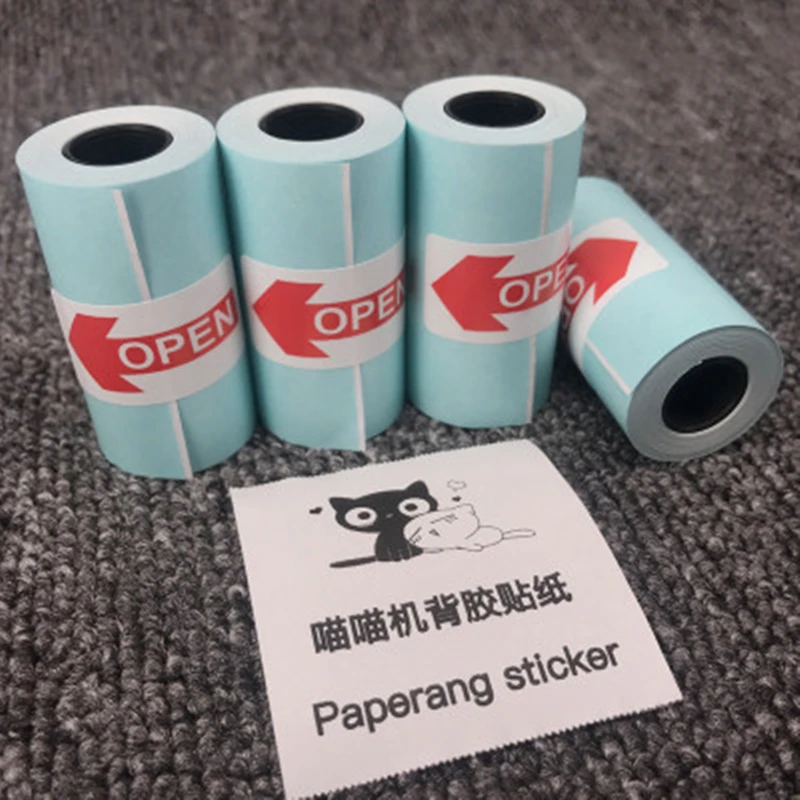 3 Rolls Thermal Printing Sticker Paper Adhesive Photo Paper for Paperang 