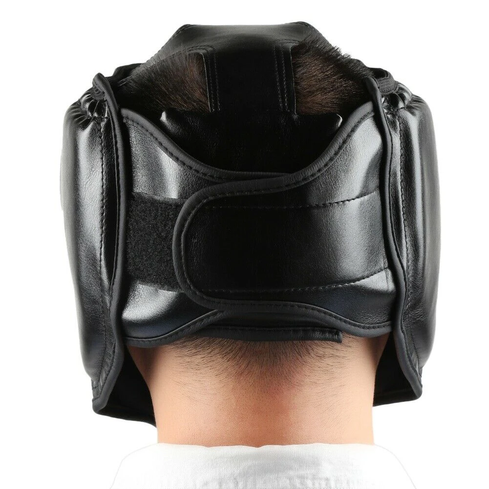 Боевое искусство головные уборы практичное каратэ голова Защитное приспособление для тхэквондо тренировочный протектор закрытого типа для бокса шлем искусственная кожа соревнования