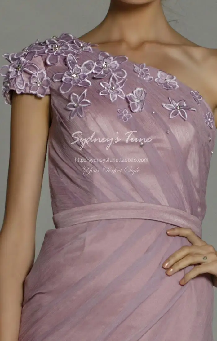 Халат de soiree Новая мода Дешевые vestido de festa longo Платье на Одно Плечо с цветочным принтом для выпускного вечера вечерние платья для подружек невесты