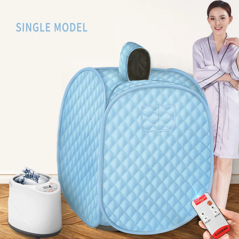 1 person Blue 2Л Паровая сауна портативная спа-комната домашняя выгодная для всего тела для похудения Складная детоксикационная терапия Паровая Складная сауна кабина сауна генератор - Цвет: 1 person Blue