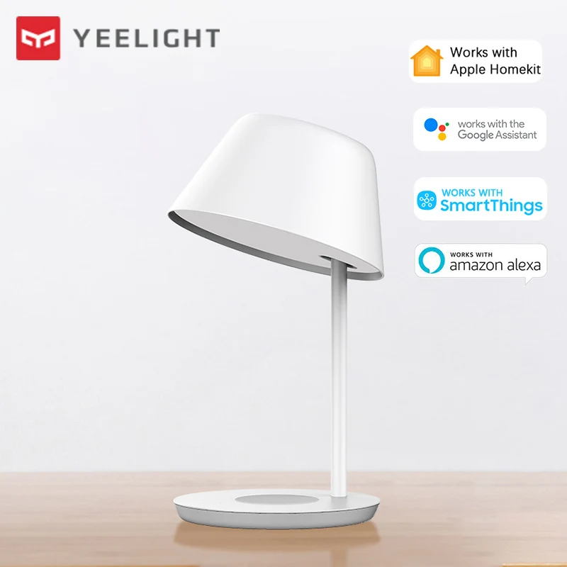 US $82.59 Yeelight Staria Bedside Lamp Pro Smart Table Light LED Dimmable Wireless Charging for smartphone Work with Apple Homekit