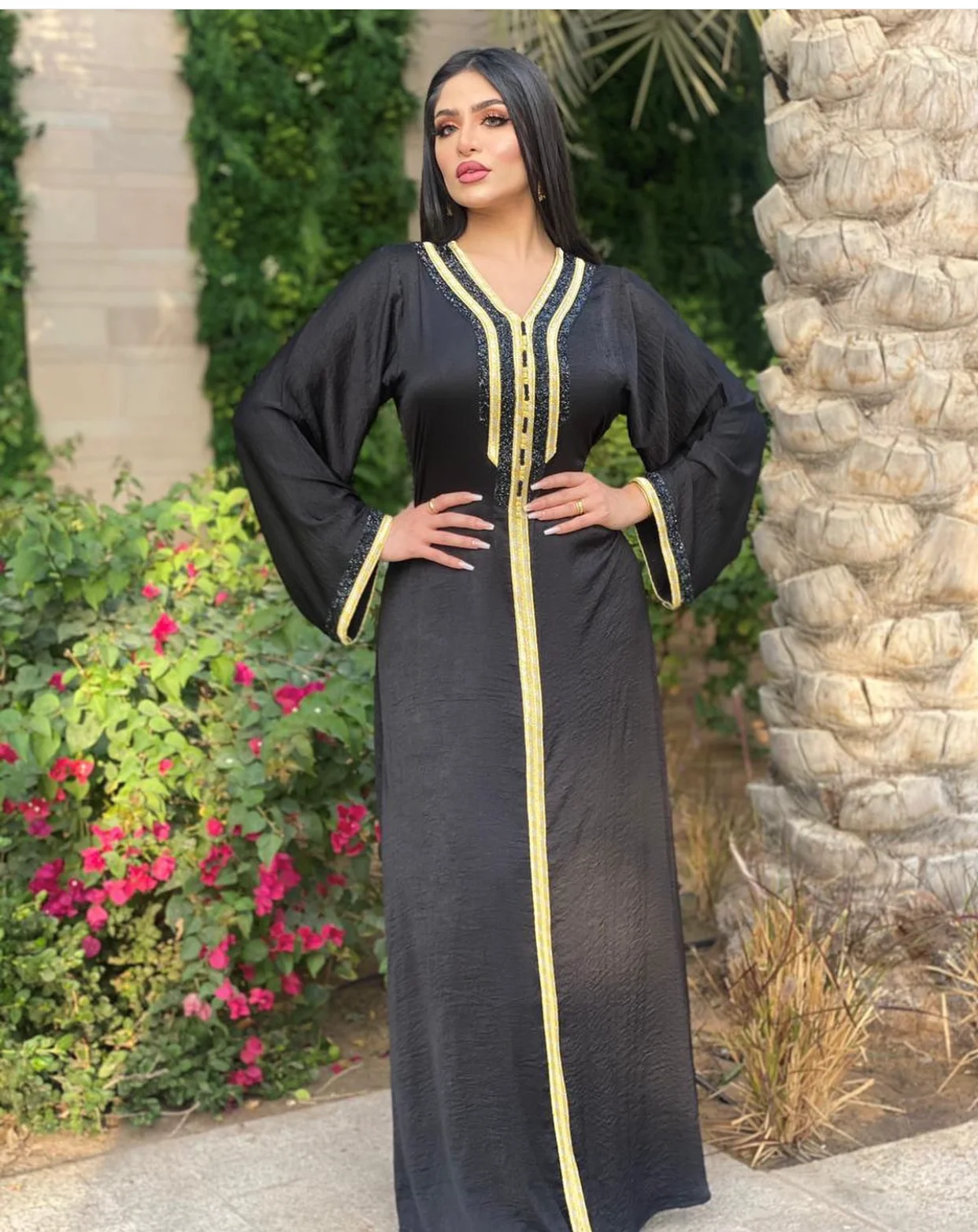 XITALI-Fashion-Muslim-Hijab-Dress-Eid-2021-Elegant-Women-Black-Diamond ...