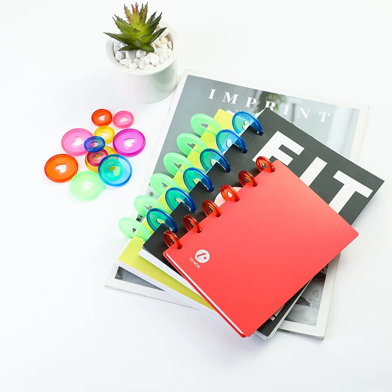 

24mm 20PCS mushroom hole hand book accessories binding ring loose-leaf button notebook color disk buckle