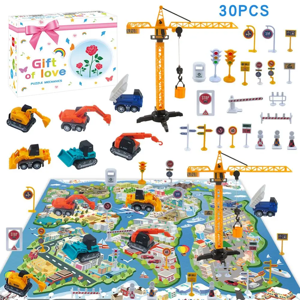 

Simulate Model Crane Car Fire Brigade Ladder Lifting Dismounting Excavator Truck Crane Toy for Kids Chirldren Boys