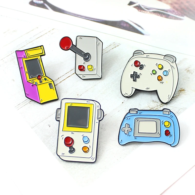 Игровая машина Повседневная брошь мультфильм Ретро аниме контроль игры Ручка