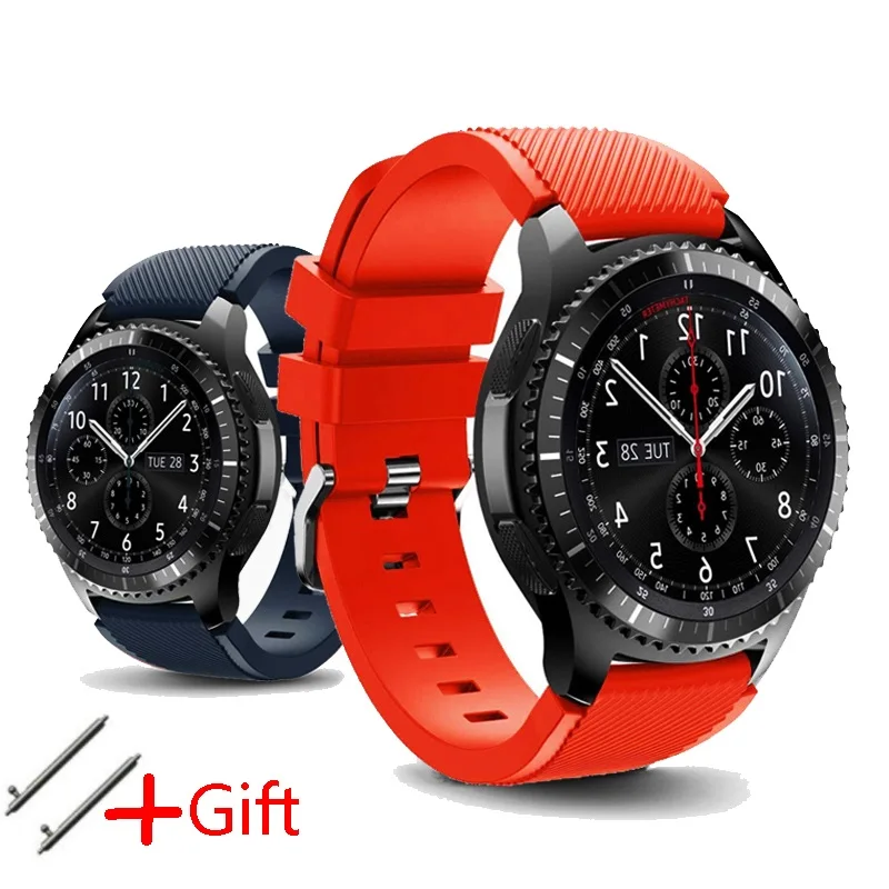 Galaxy-watch-46mm-For-Samsung-Gear-S3-Frontier-active-men-watch-straps-22mm-silicone-bracelet-watchband