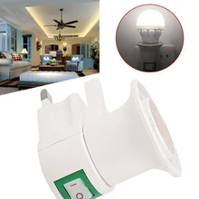 E27 Premium Bulb Converter Control Switch Lamp Holder Durable Accessory Bulb Adapter Light Base UK Plug Socket Replacement