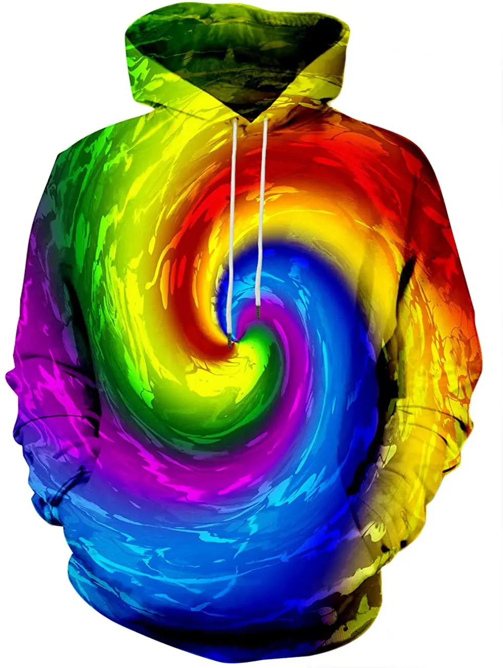 

Unisex 3D Fashion Digital Print Pullover Hooded Sweatshirts with Pockets comfortable round neck top
