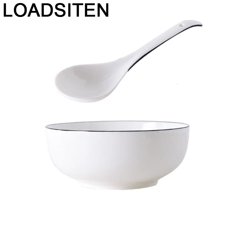 Coconut Vajilla Ceramica Porcelain Plate Serving Tigela Rice Food Container Soup Ceramic Kitchen Bar Dinnerware Dining Bowl | Дом и сад