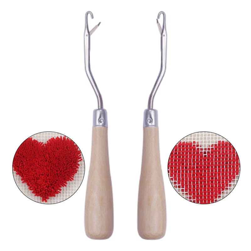 YOMDID 1pc Latch Crochet Hook DIY Handmade Latch Hook Segment Embroidery Knitting Needle Carpet