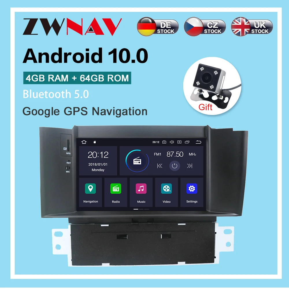 

Android 10.0 4GB+64GB Auto GPS Navi For Citroen C4 Quatre Triumph 2004-2012 Car Multimedia Playe Auto Stereo Audio Head Unit ISP