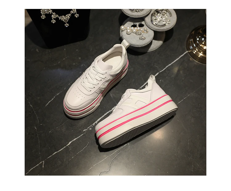Buono Scarpe/брендовые кроссовки на толстой платформе; женские повседневные кроссовки на плоской платформе; повседневная женская обувь на шнуровке; коллекция года; женская обувь