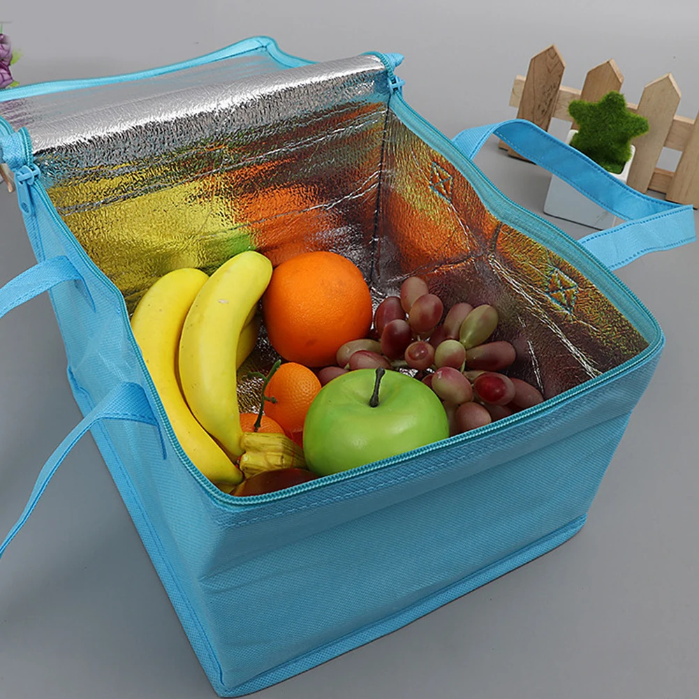 2 шт., сумка-холодильник для обеда, изоляционная, складная, для пикника, портативная, для льда, для еды, Термосумка, сумка для доставки еды, сумка для напитков, изолированная сумка