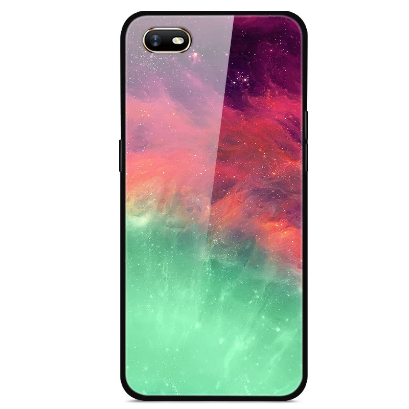 as photo 16 6," для OPPO A1K чехол, закаленное стекло, крутой рисунок, жесткий чехол на заднюю панель, чехол для OPPO A1K, силиконовый бампер, мягкий ТПУ, черная рамка - Цвет: as photo 16