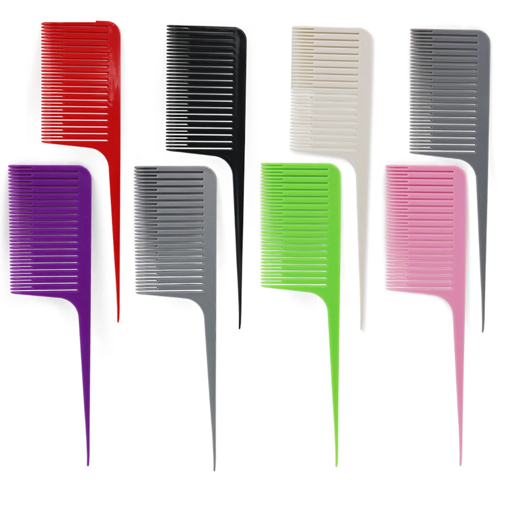 Peines de diente ancho grandes con mango de gancho para desenredar y reducir la caída del cabello, peine profesional para salón de peluquería, herramientas de peinado