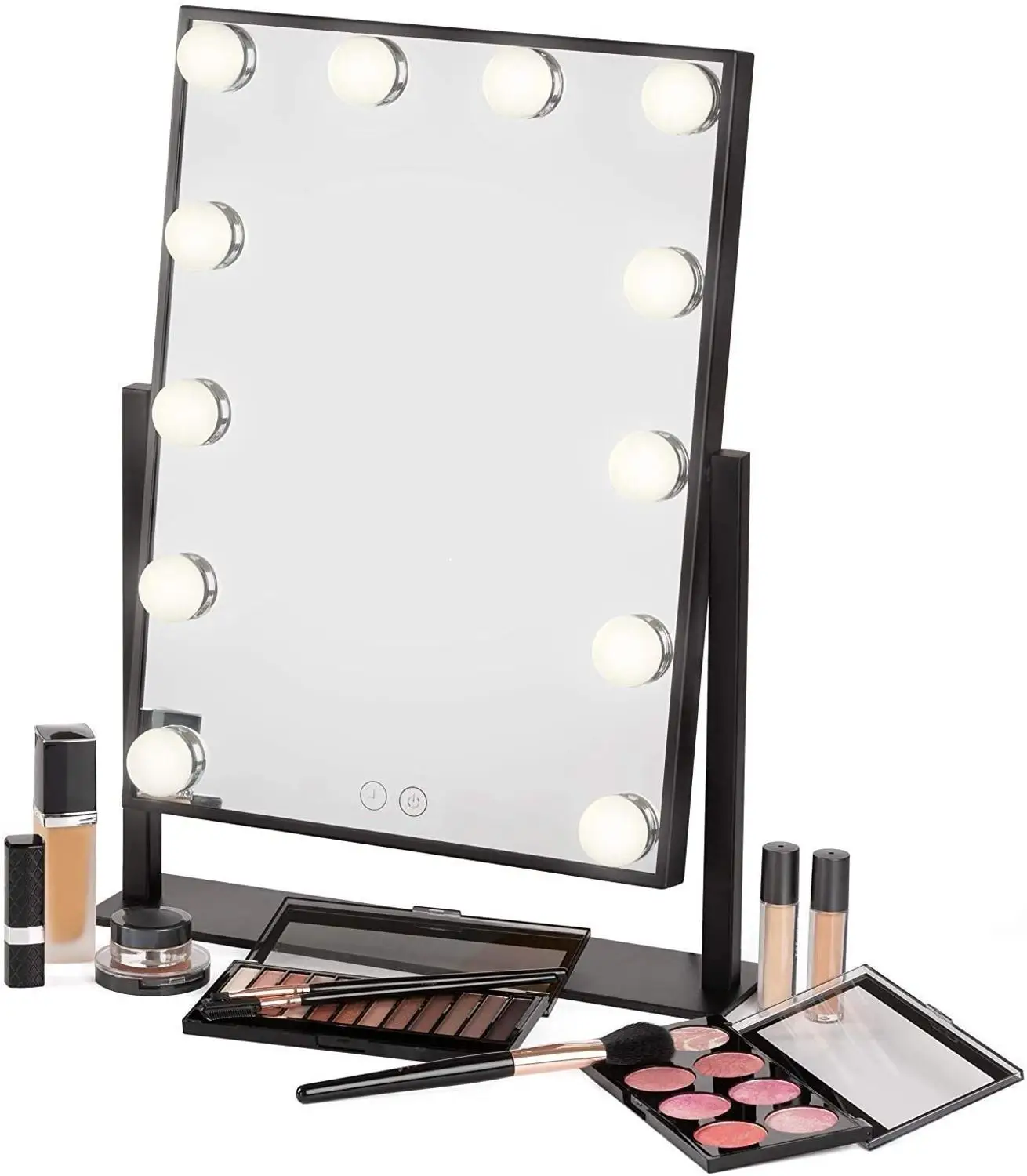Hollywood Mirror 12x3w Dimmable Led Lights Touch Vanity Makeup Mirror