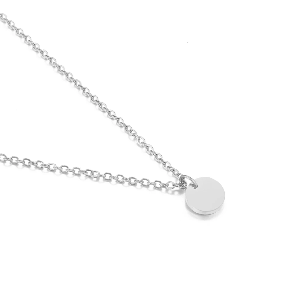 Элегантное ожерелье с подвеской из нержавеющей стали 316L для женщин и девушек, романтическая круглая цепочка, Гламурное ожерелье, ювелирные изделия, подарки, Новинка
