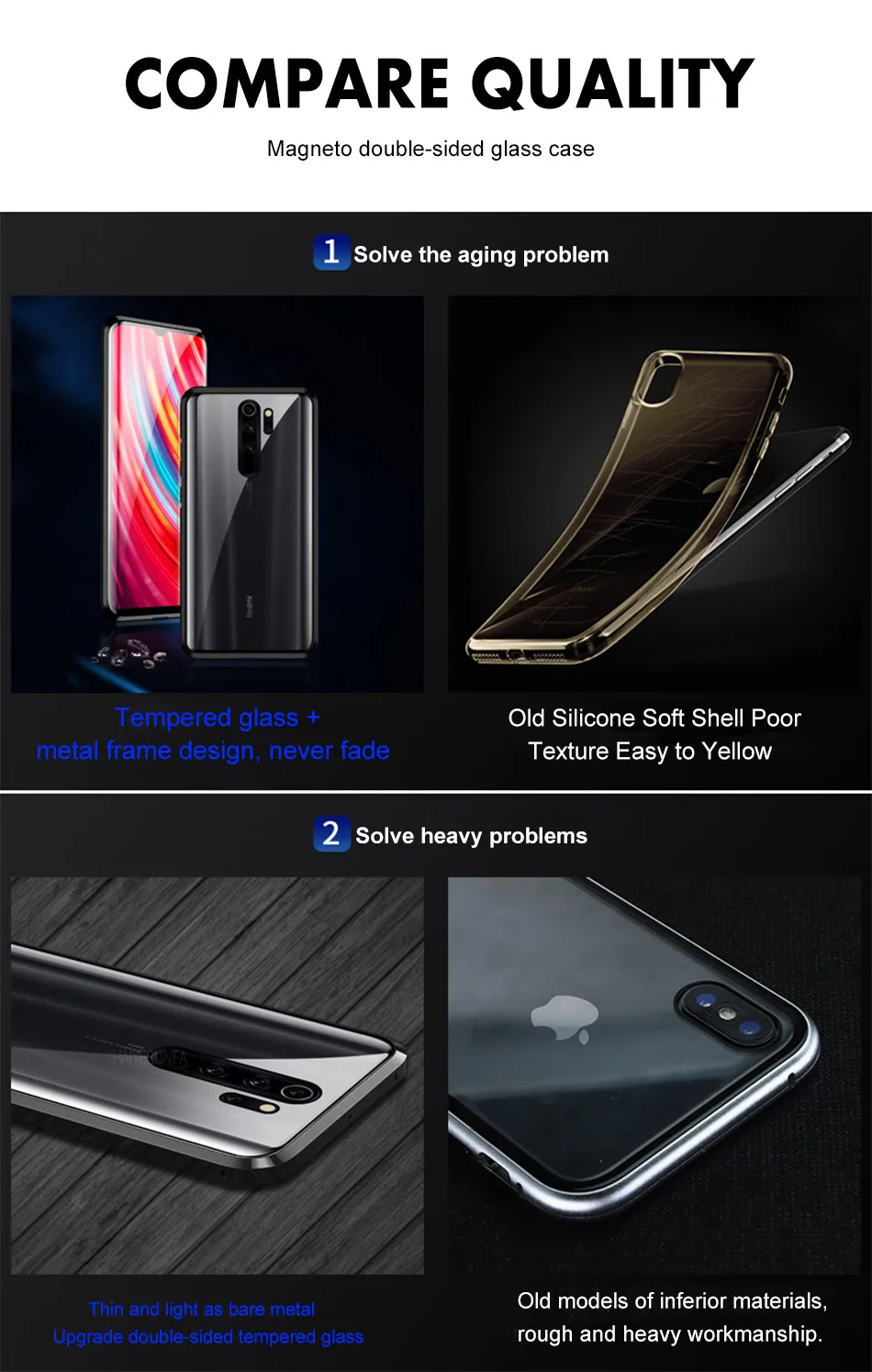 Роскошный магнитный металлический чехол с адсорбцией для Xiaomi Redmi Note 8 7 K20 Pro 8A двухсторонний стеклянный чехол для Xiaomi CC9 9se жесткий чехол