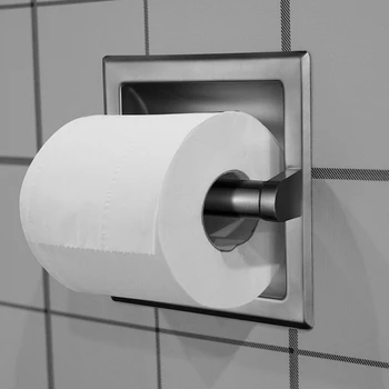 

Recessed Toilet Paper Holder,Contemporary Hotel Style Wall Toilet Paper Holder - Recessed Toilet Tissue Holder