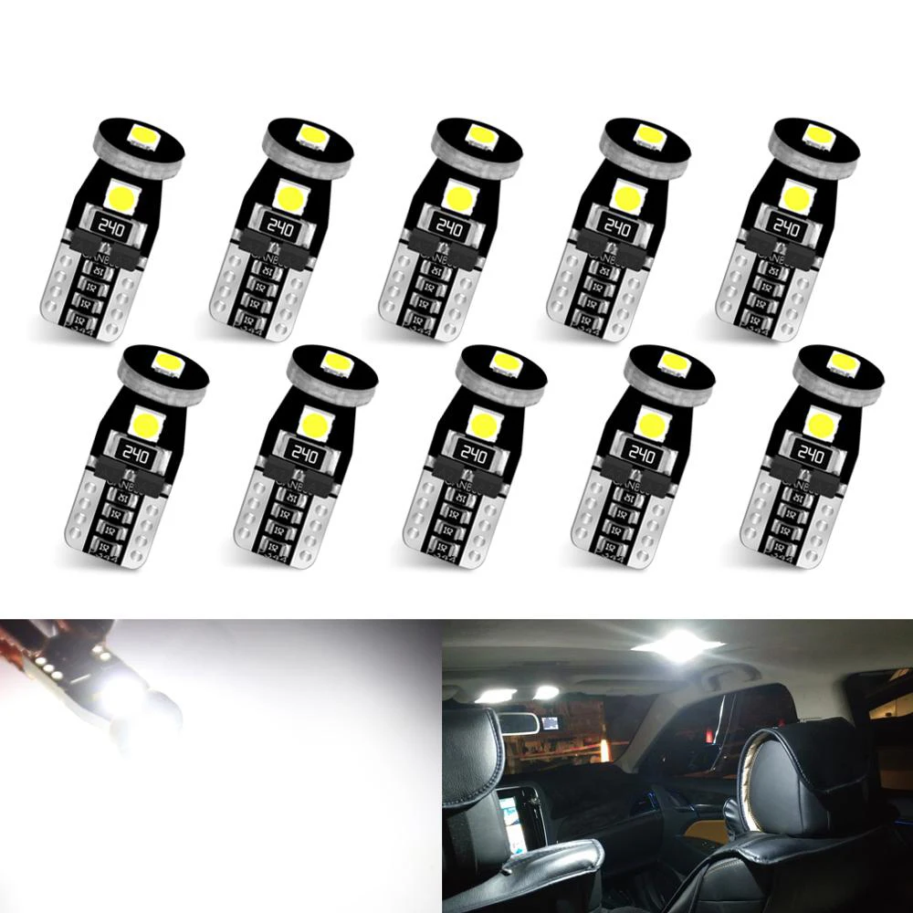 10 шт. Автомобильные светодиодные лампы Canbus W5W для Nissan Maxima Altima Teana Tiida Sylphy Sunny X-Trail |