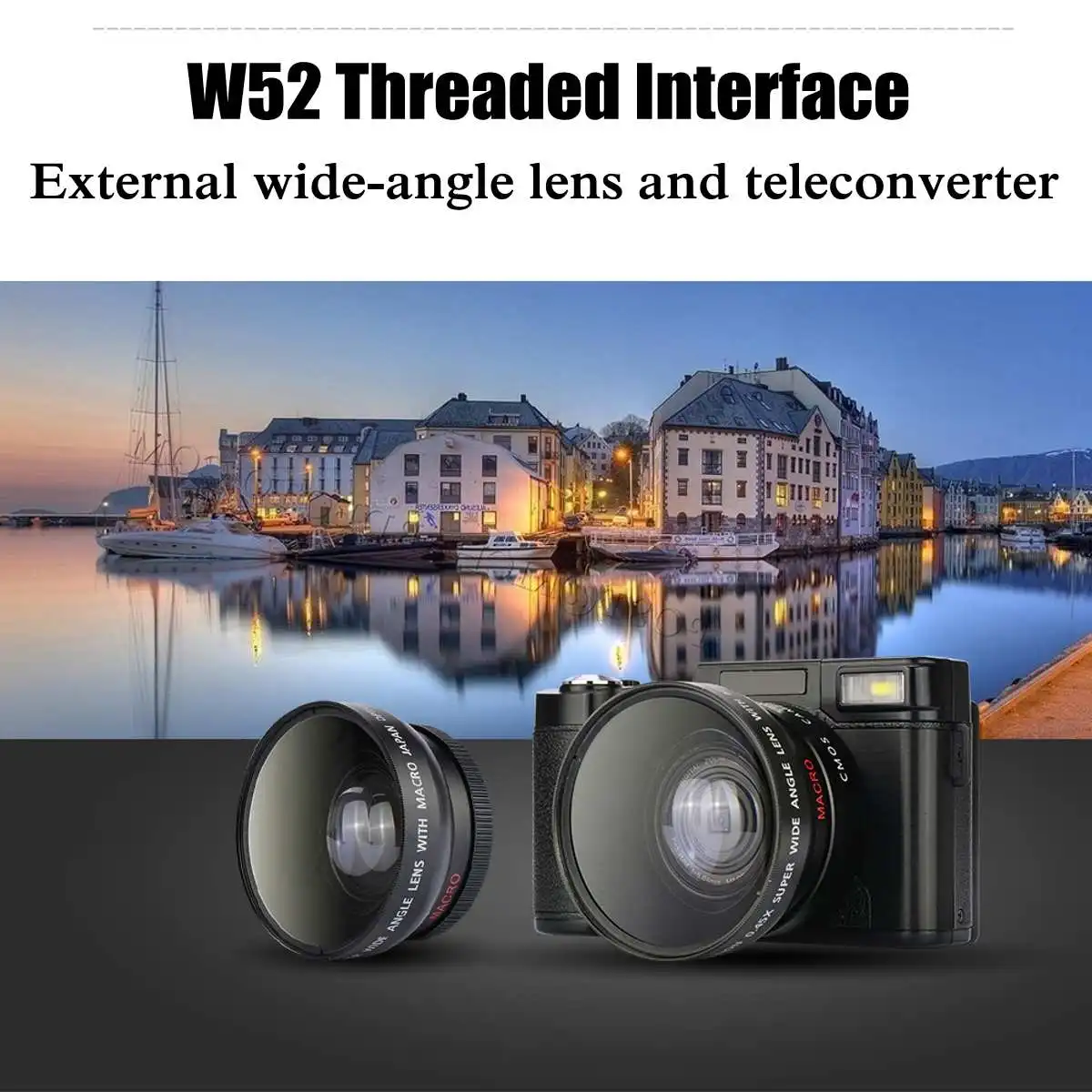 Video Camera Camcorder with Microphone FHD 1080P
