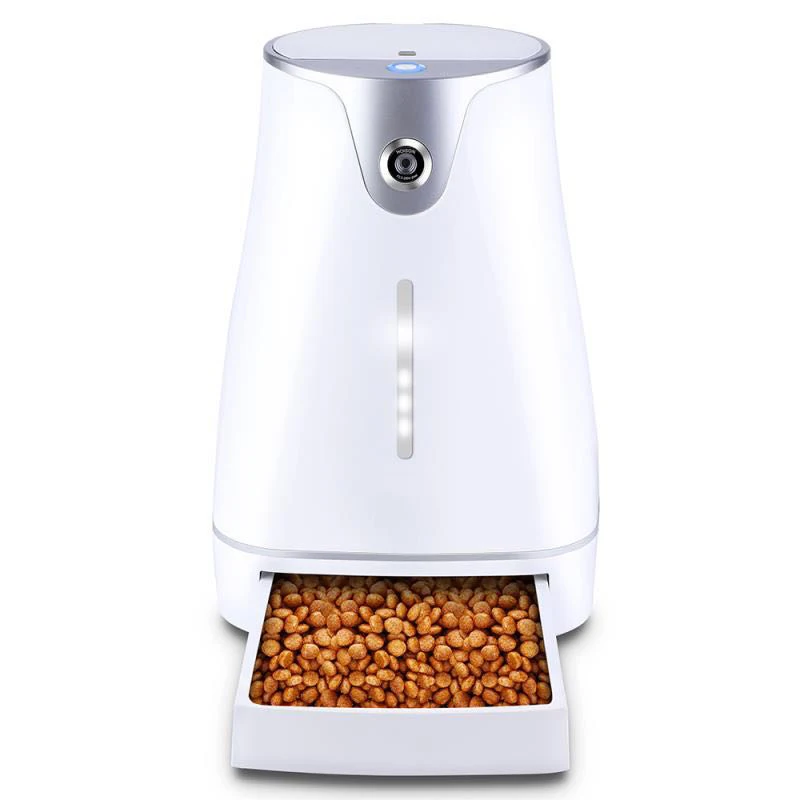 

Auto Smart Feeder,Dog Cat Pet Care Device with Camera Timer Voice Video Recorder Wifi Remote Enabled App for Iphone and Android