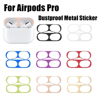 

For Apple AirPods Pro Patterned Metal Dustproof Protection Sticker Earphone Inner Protector Cover for Airpods Dust Guard Sticker