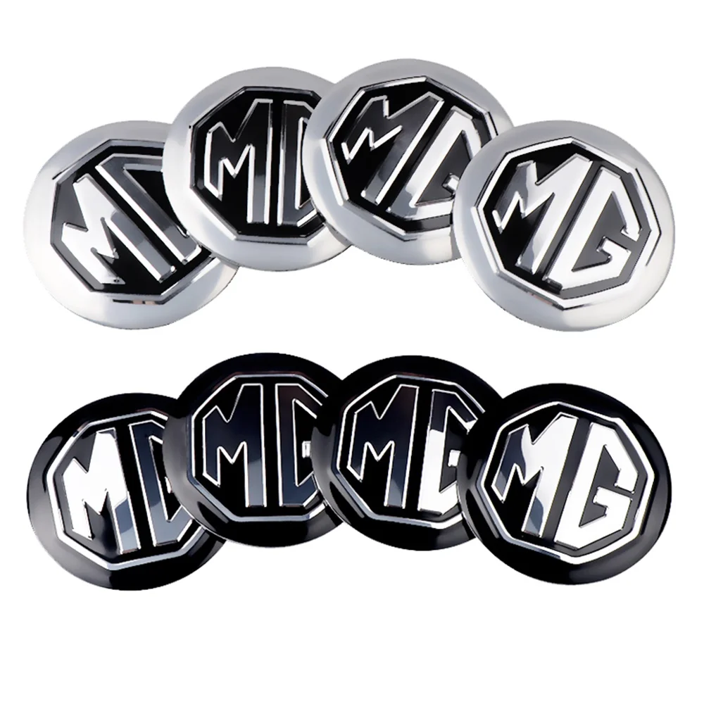 4pcs Car Wheel Center Hub Caps Sticker 56mm Aluminum Emblem Decal For