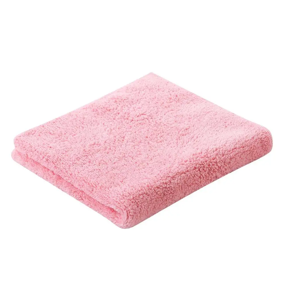 Мягкое Полотенце OTHERHOUSE, впитывающее банное полотенце, мочалка, полотенца для рук и волос, ванная комната, очищающее полотенце для лица, быстросохнущее детское полотенце - Цвет: Розовый