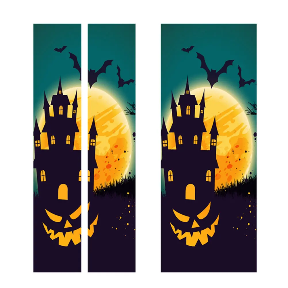2 шт Водонепроницаемый Хэллоуин ведьма Cemetery самоклеющиеся дверные наклейки Fstival DIY декоративные наклейки