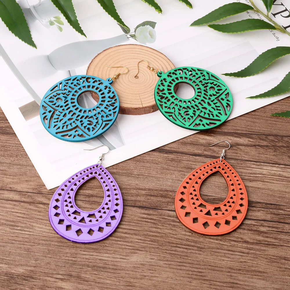 1set Unfinish Wooden Earrings Blanks Wood Filigree Pendant Charms Stainless  Steel Jump Ring Earring Hooks Diy Jewelry Making Kit - Jewelry Findings &  Components - AliExpress