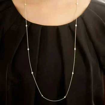 

Trendy High Quality Zircons Necklaces S925 Sterling Silver Jewelry For Woman Ladies Girls Birthday Valentine Best GIFT