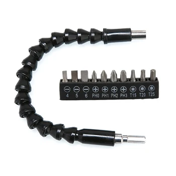 

11pcs/set Electric Drill Universal Flexible Shaft Screwdriver Bits Extension Screwdriver Power Tool Accessories for Rechargeable