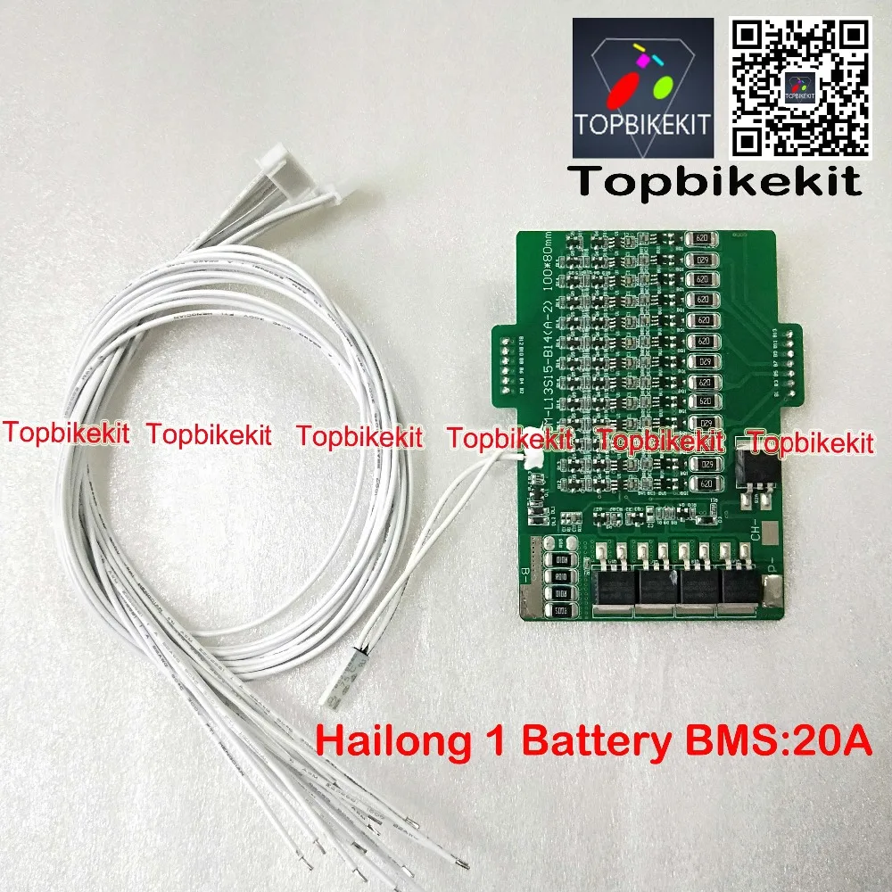 Sale 10S 13S Hailong1 battery BMS 20A 10S 13S Hailong1 case max can fit 52pcs 18650 cells with Balance 3