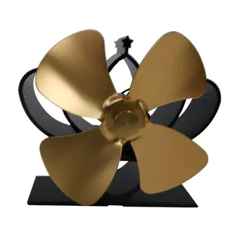 

YL201 Thermal Power Fireplace Fan Heat Powered Wood Stove Fan For Wood/Log Burner /Fireplace Eco Friendly Four-leaf Fans