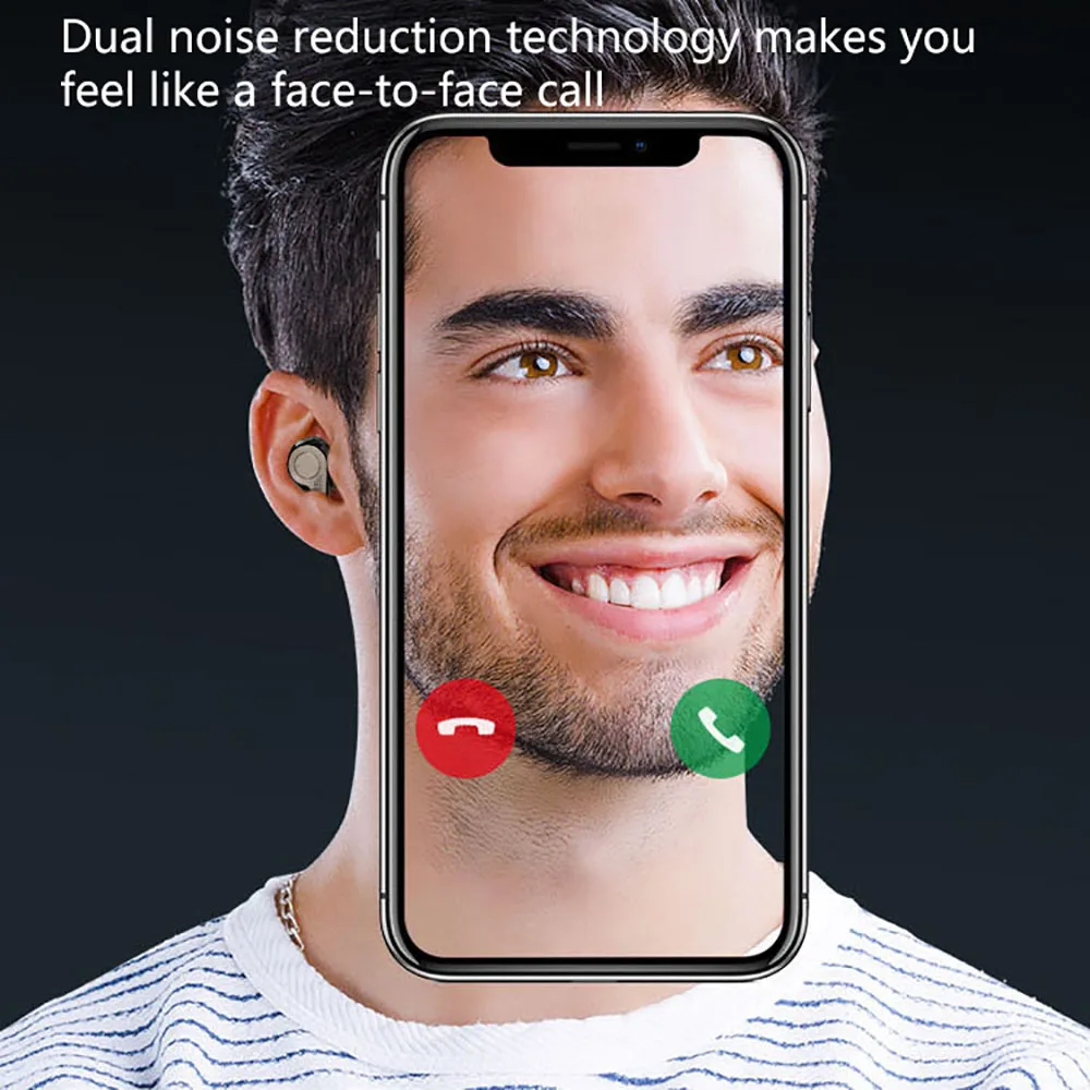 TWS V5.0 Bluetooth наушники бинауральные B8 беспроводные Bluetooth наушники с зарядным устройством 2200 мАч