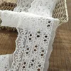 5yards/lot Off white Cotton Embroidered Small Wide 6cm Lace Trims Can Pass Ribbon Lace Material X656 ► Photo 3/5