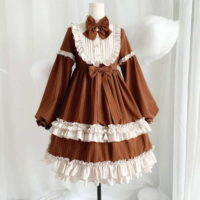 Sweet Lolita Dress Japanese Jsl Loita Dress Long Sleeve Op Dress Princess Tea Party Sweet Lolita Dress Retro Lace Bowknot Vo792 Lolita Collection Aliexpress