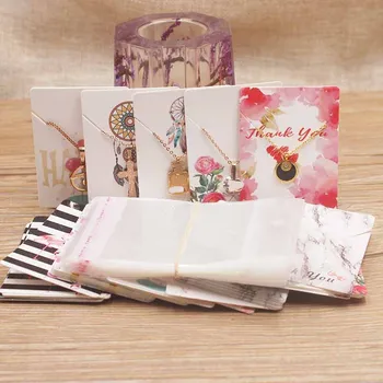 

FeiLuan new jewelry necklace pendant package card good luck dreamcatcher/animal styles small charms tag card100pcs+100bag/lot