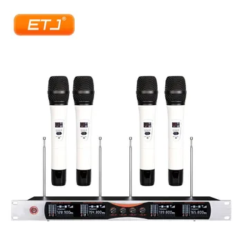 

4 Channels Microphone Professional Wireless Karaoke Home Singing Microphone Handheld Bodypack Transmitter Changable U-401