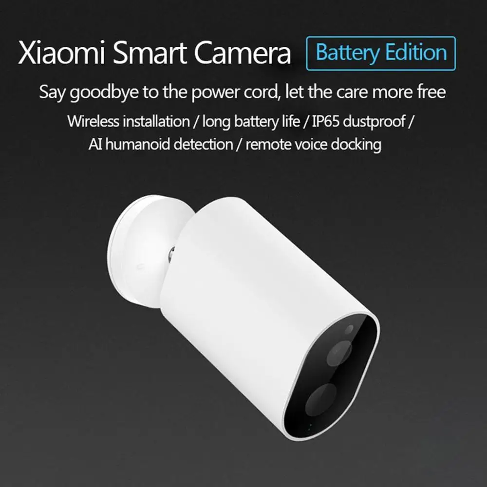 Xiaomi Mijia умная IP камера с батарейным шлюзом HD 1080P AI гуманоидное Обнаружение IP65 уличная беспроводная камера с управлением приложением