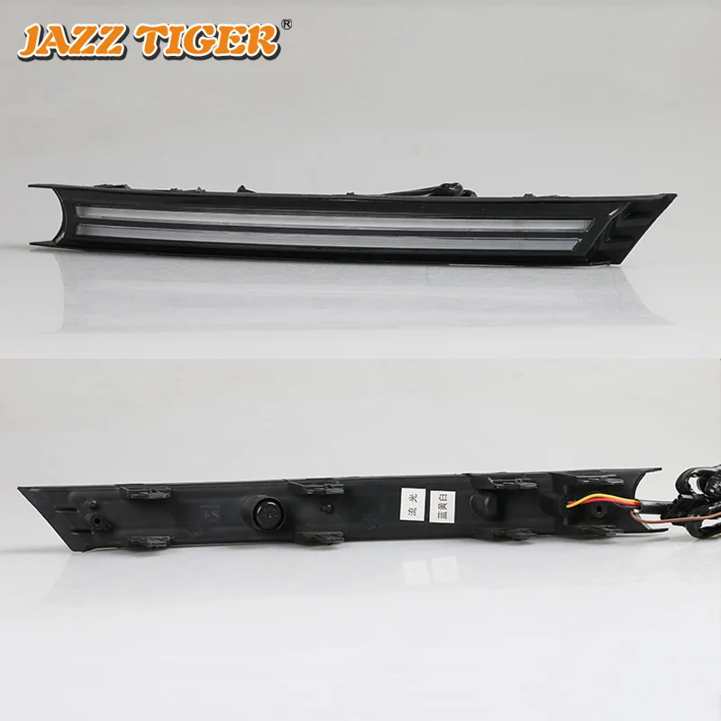  JAZZ TIGER 2PCS Yellow Flowing Turning Function Waterproof ABS Car DRL LED Daytime Running Light Fo - 4000209920981